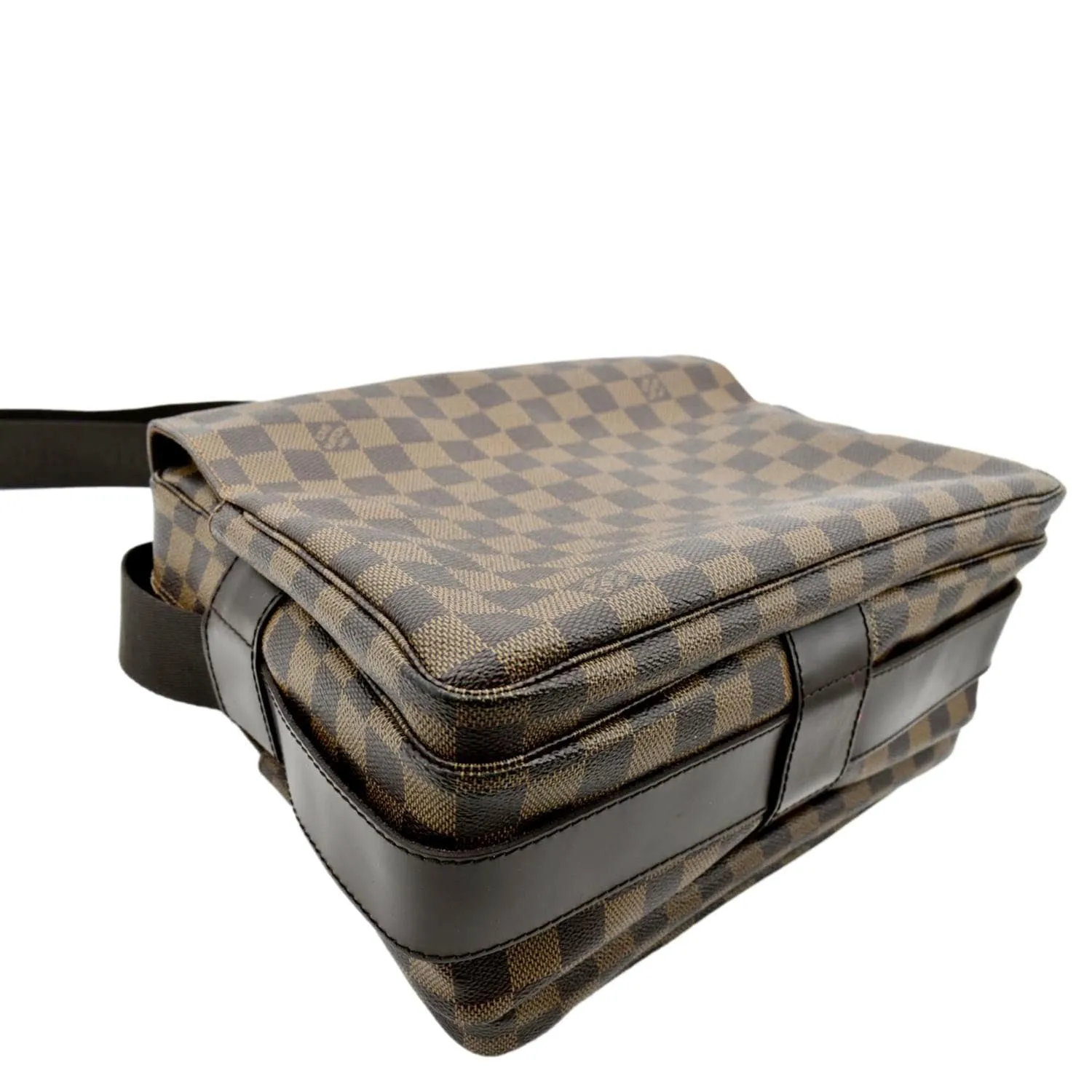 LOUIS VUITTON Naviglio Damier Ebene Messenger Bag Brown