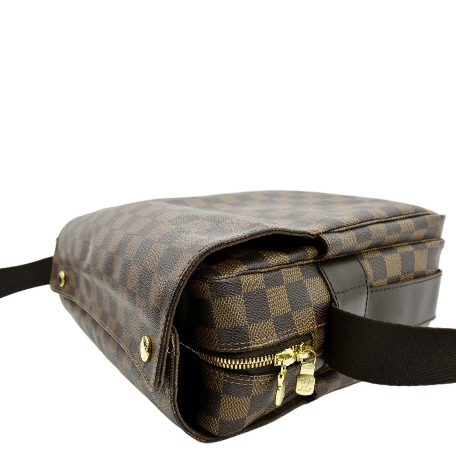 LOUIS VUITTON Naviglio Damier Ebene Messenger Bag Brown
