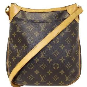 LOUIS VUITTON Odeon PM Monogram Canvas Shoulder Crossbody Bag Brown