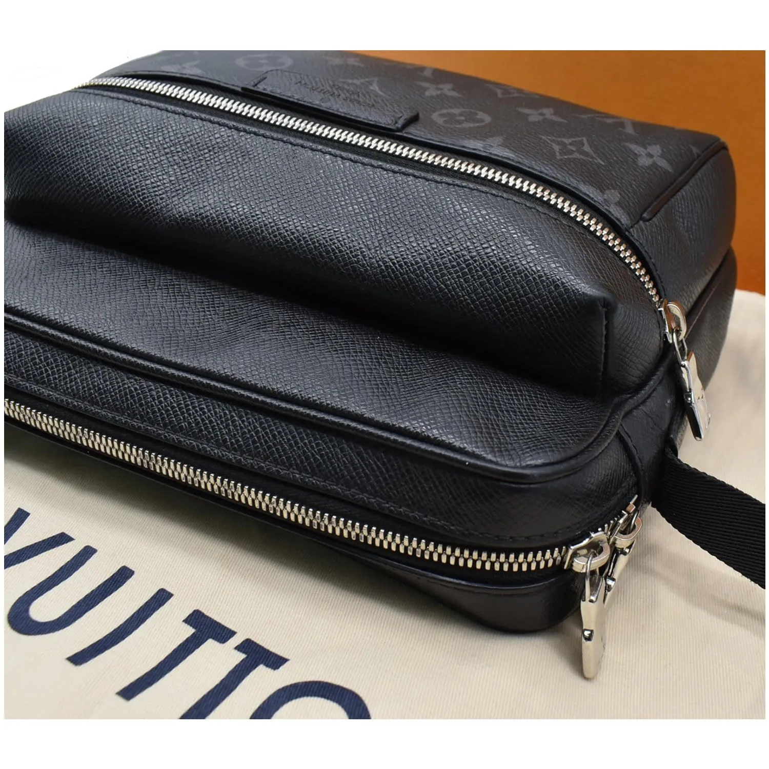 LOUIS VUITTON Outdoor Messenger Eclipse Canvas Crossbody Bag Black