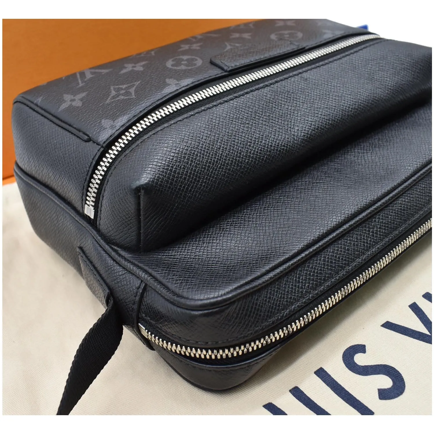 LOUIS VUITTON Outdoor Messenger Eclipse Canvas Crossbody Bag Black