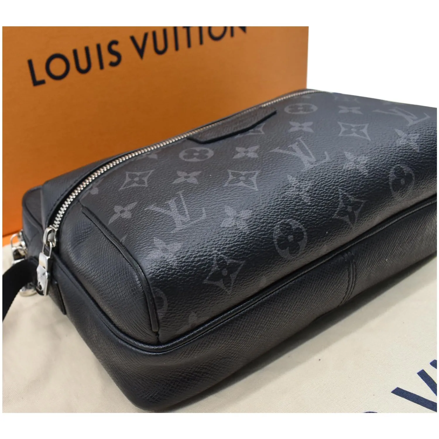 LOUIS VUITTON Outdoor Messenger Eclipse Canvas Crossbody Bag Black