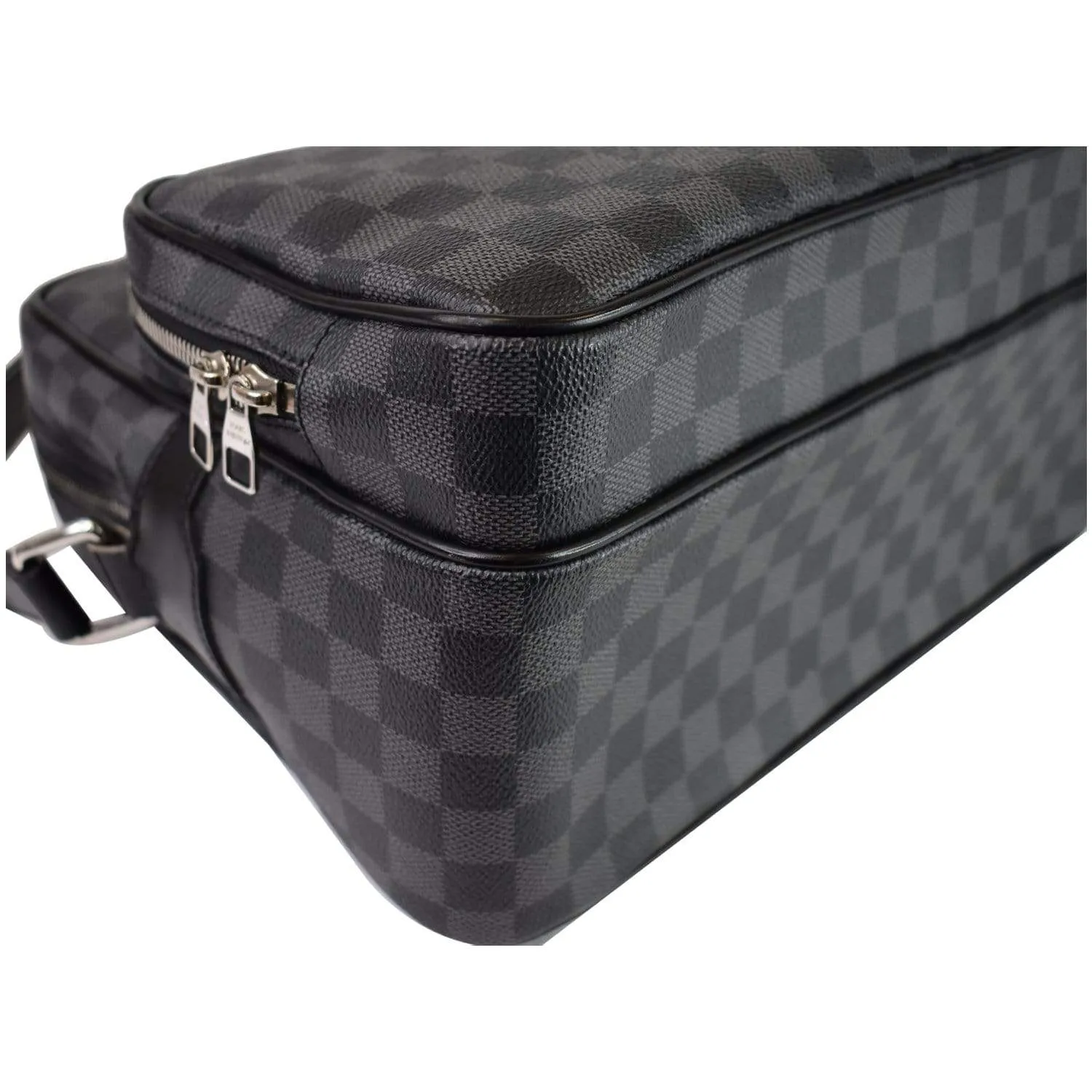 LOUIS VUITTON Sac Leoh Damier Graphite Messenger Bag Black - 20% OFF