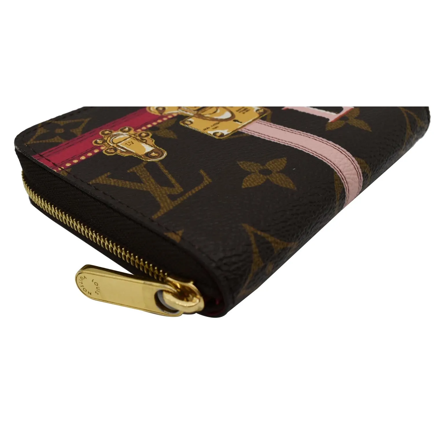 LOUIS VUITTON Summer Trunks Monogram Canvas Zippy Coin Purse Brown
