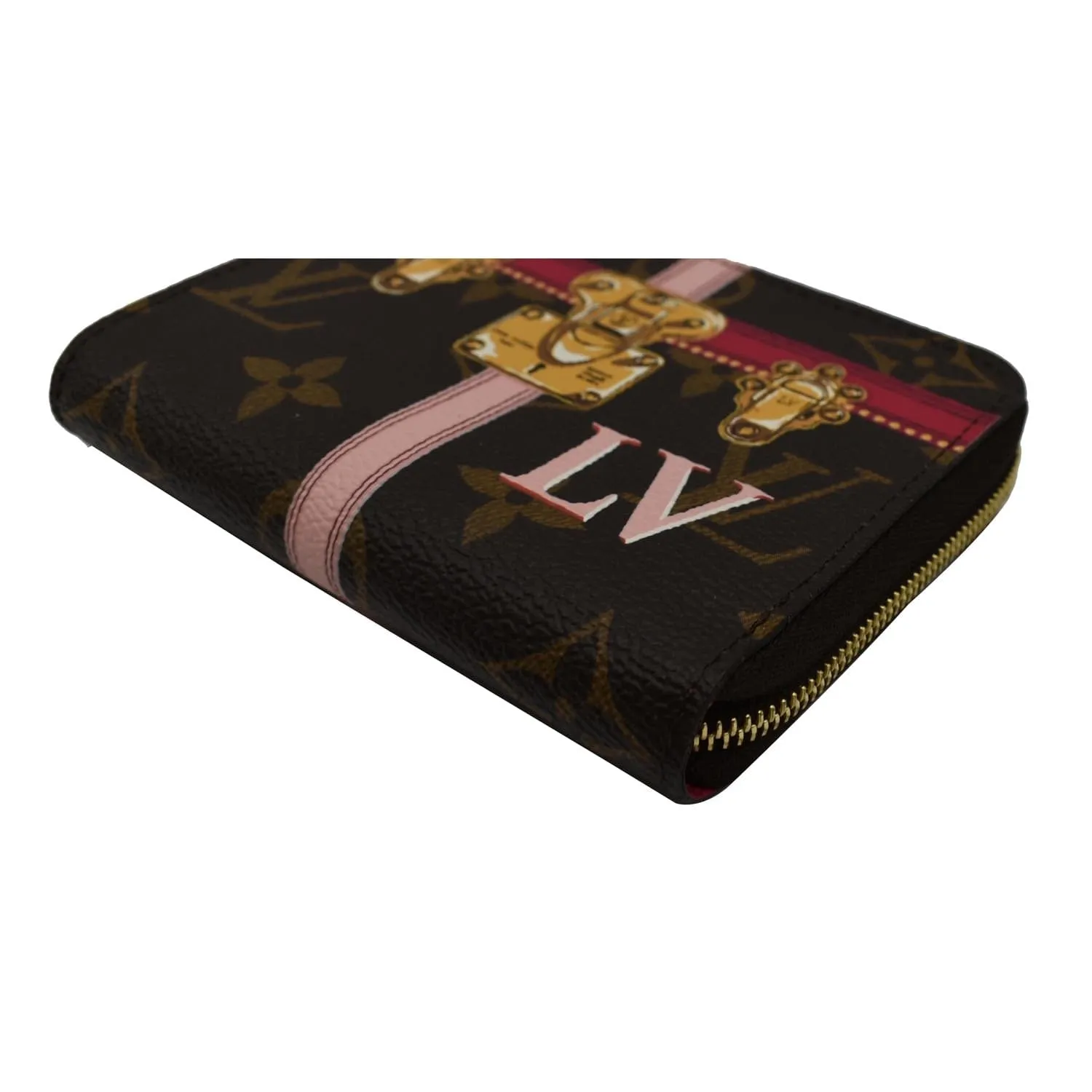 LOUIS VUITTON Summer Trunks Monogram Canvas Zippy Coin Purse Brown
