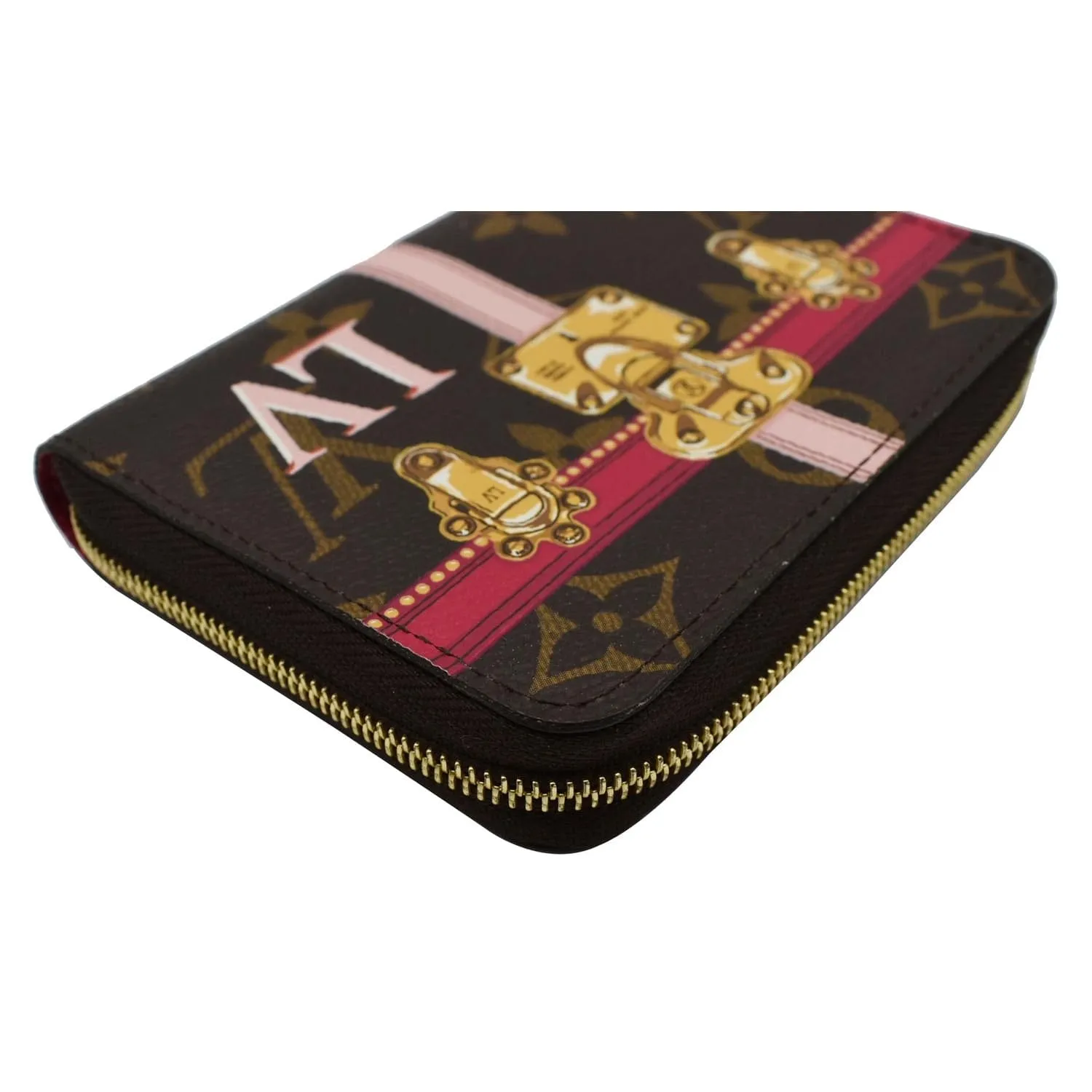 LOUIS VUITTON Summer Trunks Monogram Canvas Zippy Coin Purse Brown