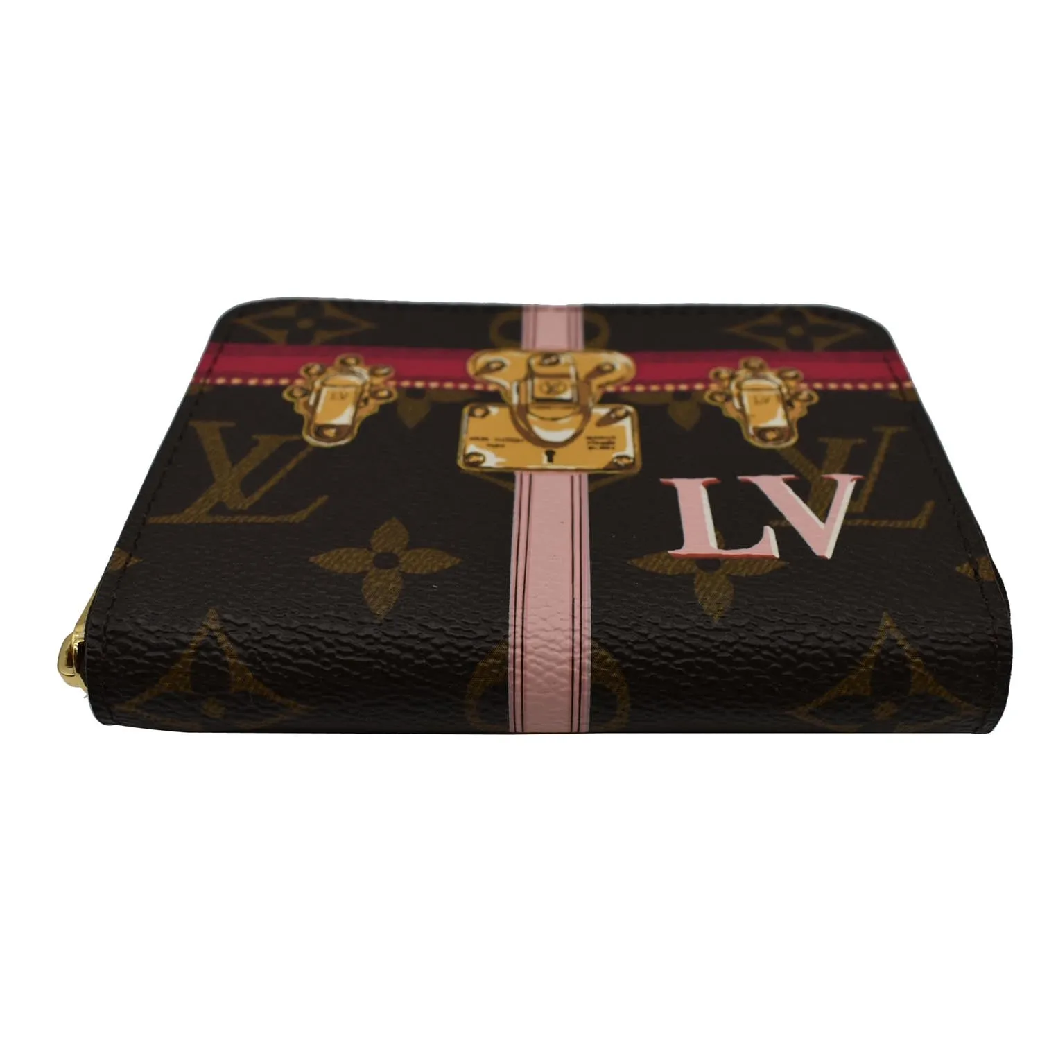 LOUIS VUITTON Summer Trunks Monogram Canvas Zippy Coin Purse Brown