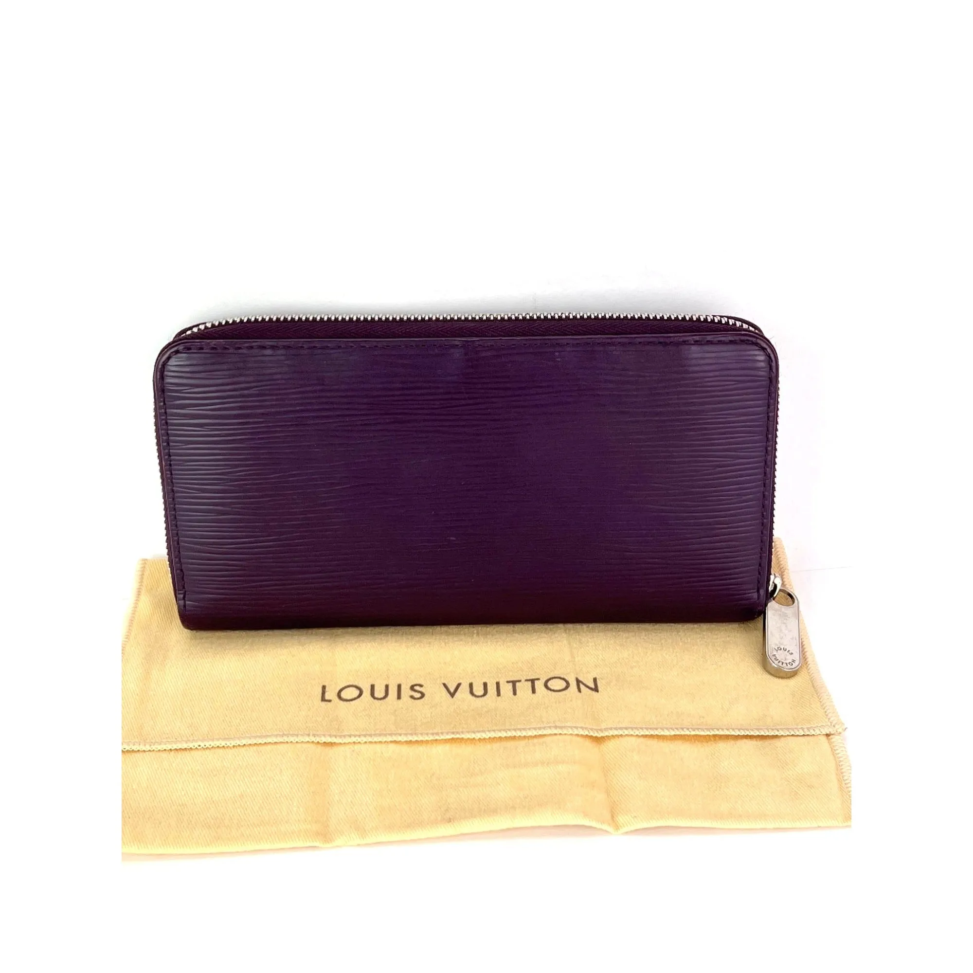 LOUIS VUITTON Zippy Epi Purple  Leather Wallet Clutch