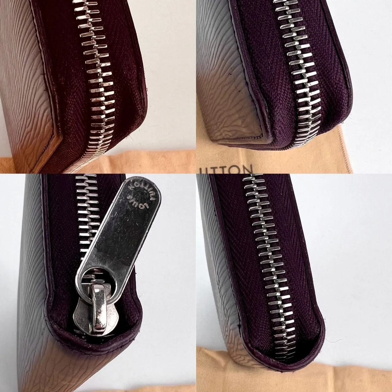 LOUIS VUITTON Zippy Epi Purple  Leather Wallet Clutch