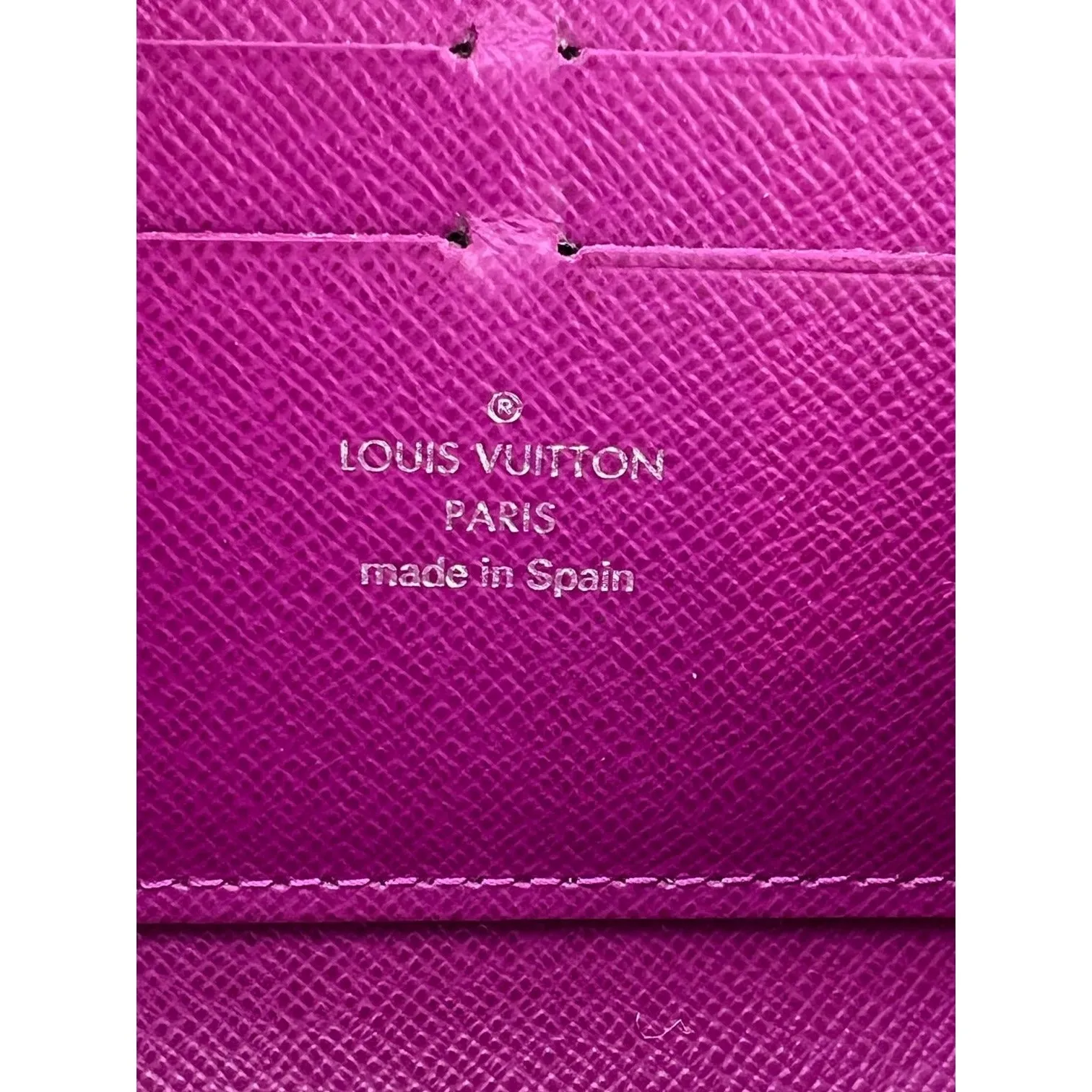 LOUIS VUITTON Zippy Epi Purple  Leather Wallet Clutch