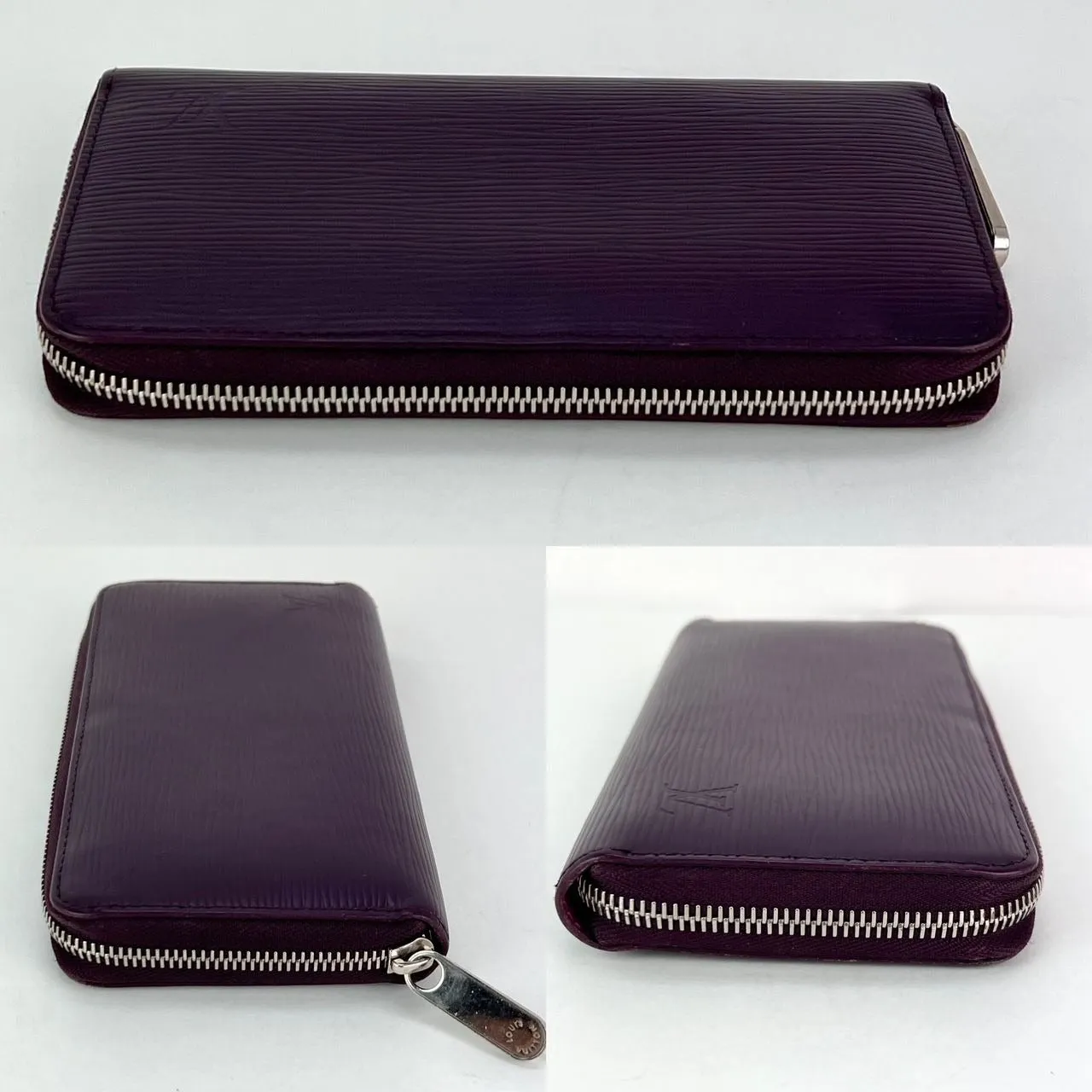 LOUIS VUITTON Zippy Epi Purple  Leather Wallet Clutch