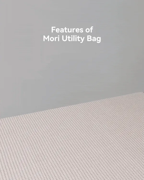 {{LoveTheArk x Mori}} Circles Waves Nude Utility 4-Way Washable Bag 2.0