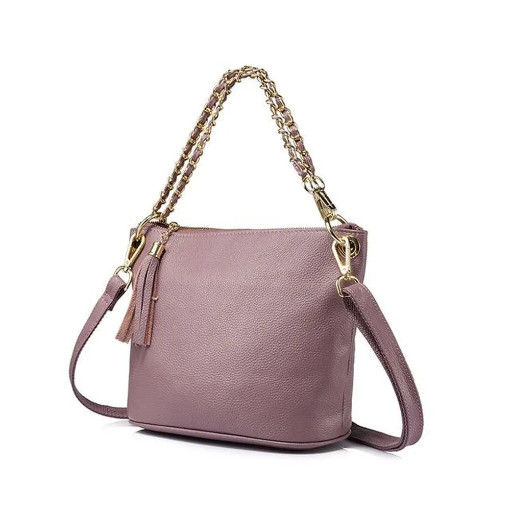 <bold>Bucket  / Tote Bag <br>Genuine-Leather