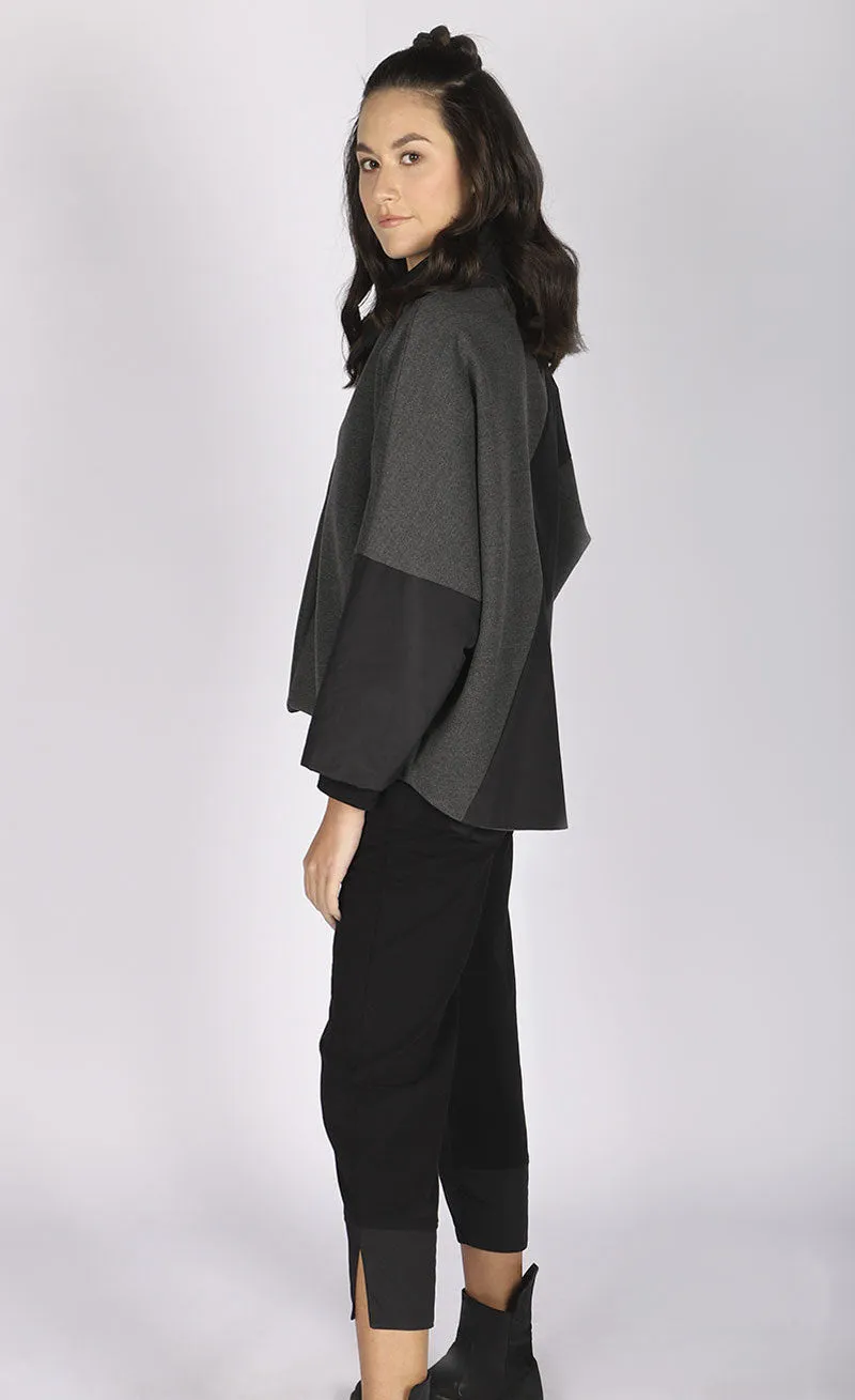 Luukaa Short Anthracite Coat