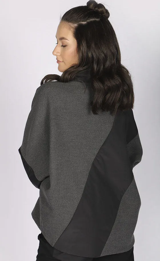 Luukaa Short Anthracite Coat