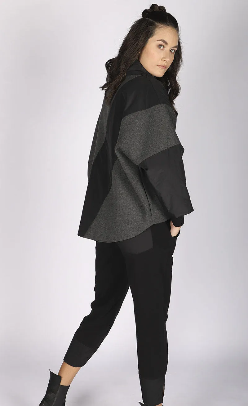 Luukaa Short Anthracite Coat