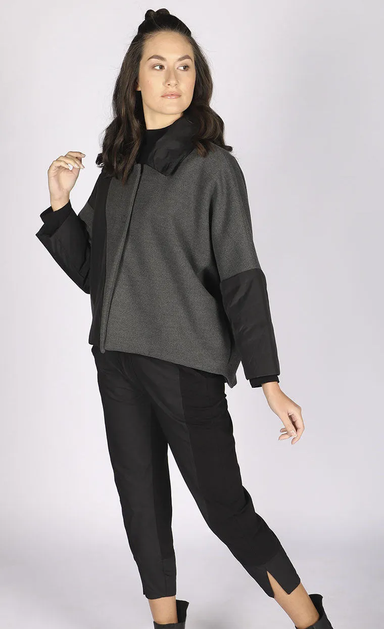 Luukaa Short Anthracite Coat
