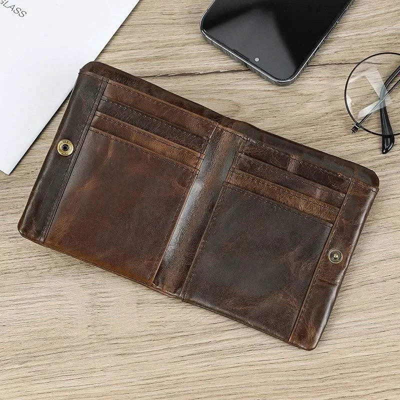 Luxury Designer Wallet for Men Card Holder Genuine Leather Purse