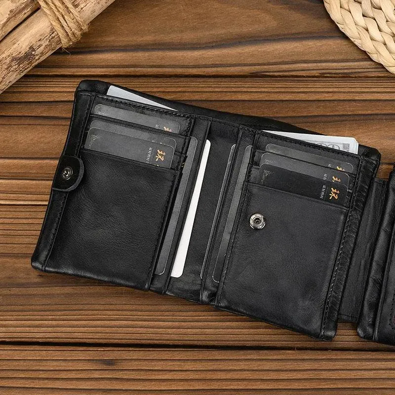 Luxury Designer Wallet for Men Card Holder Genuine Leather Purse