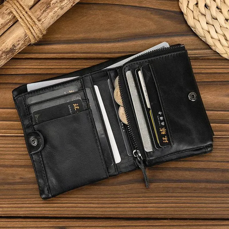 Luxury Designer Wallet for Men Card Holder Genuine Leather Purse