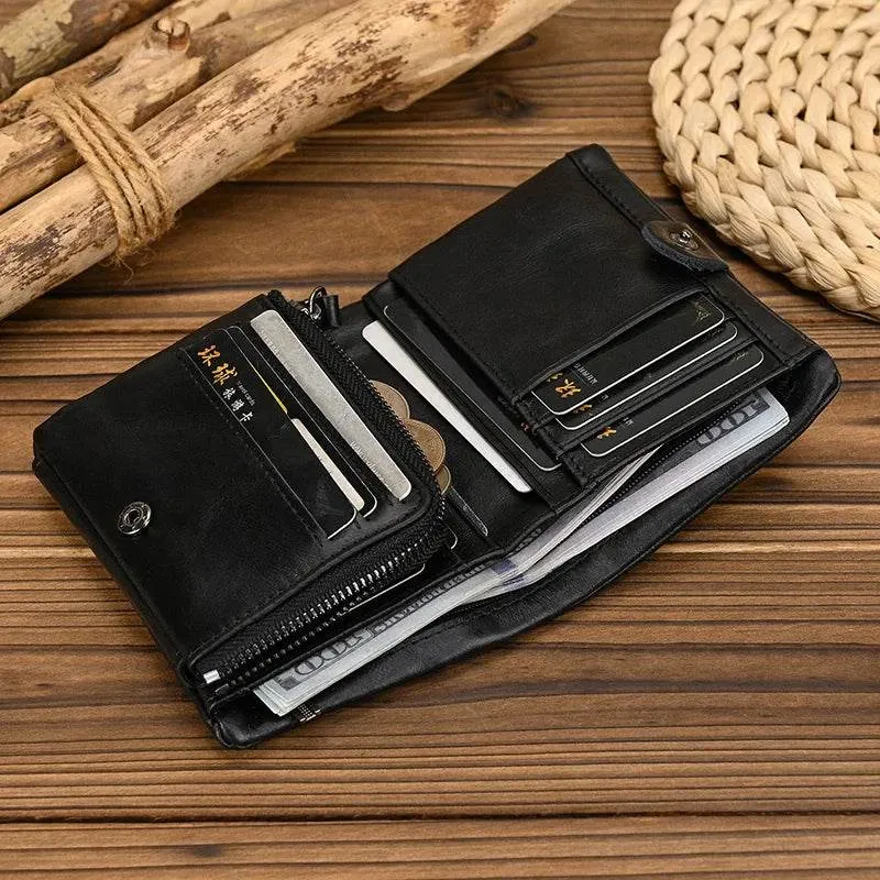 Luxury Designer Wallet for Men Card Holder Genuine Leather Purse