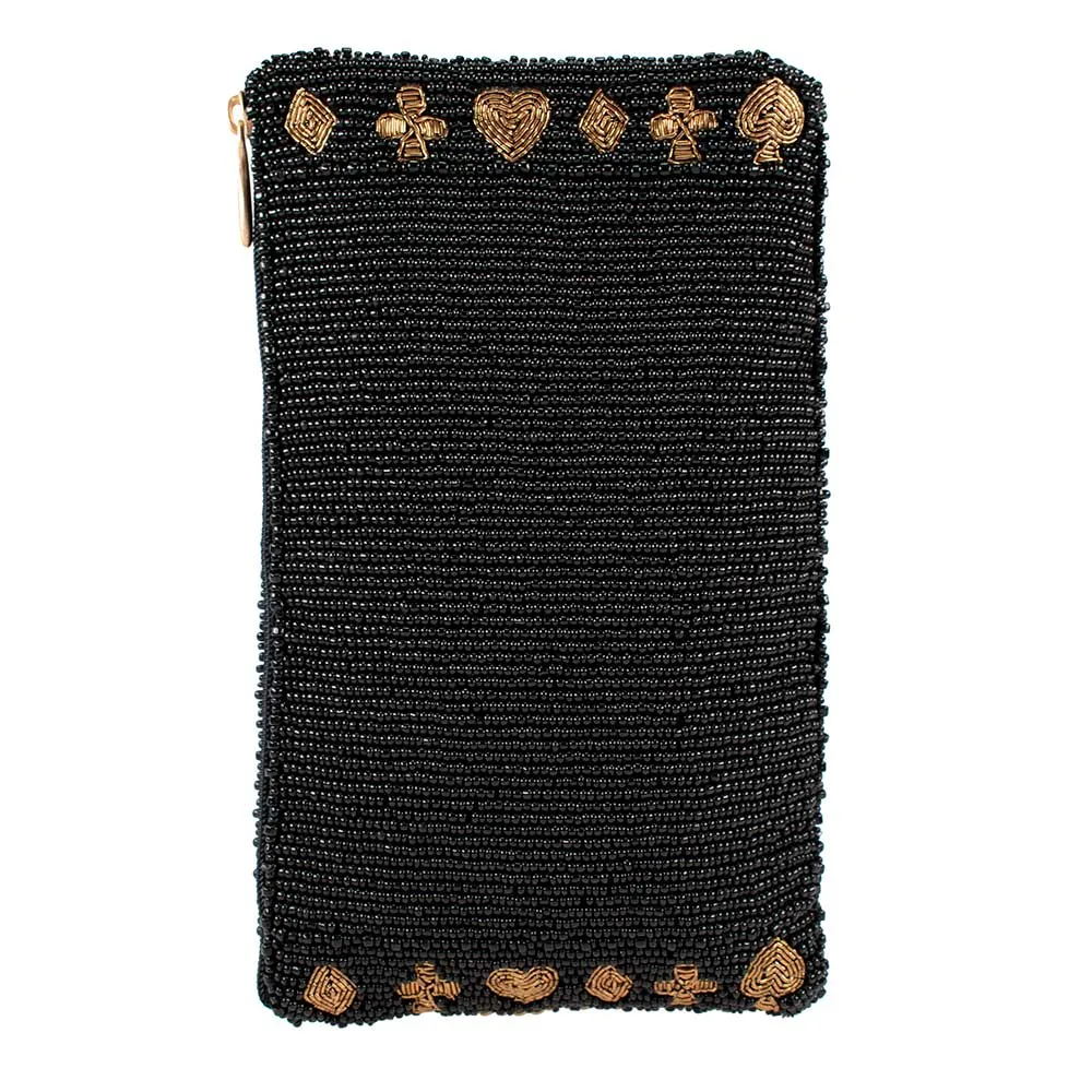Mary Frances Roll the Dice Crossbody Golden Phone Bag Handbag New