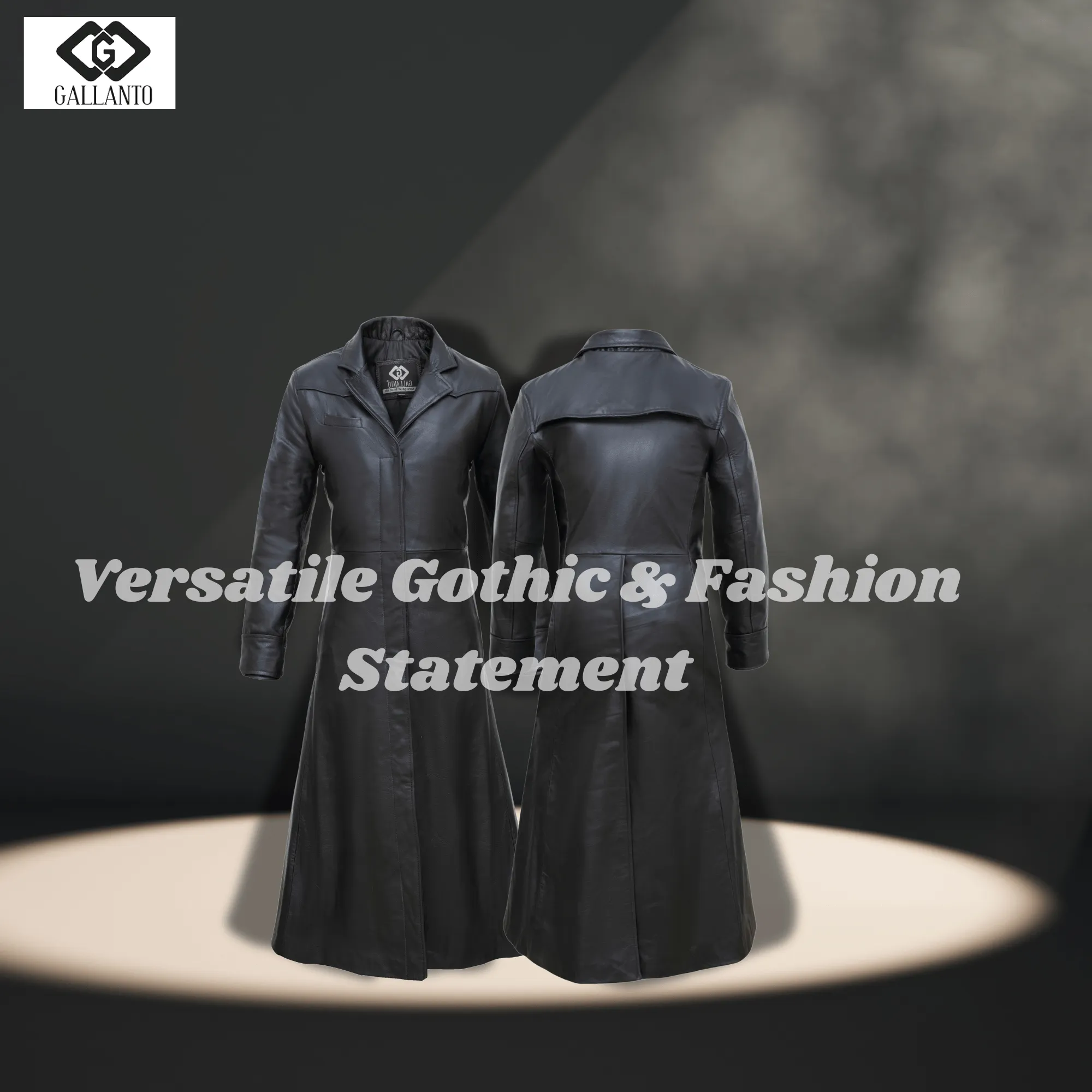 Matrix Neo Black Leather Trench Long Coat - Men's Long Trench Coat Gothic Style