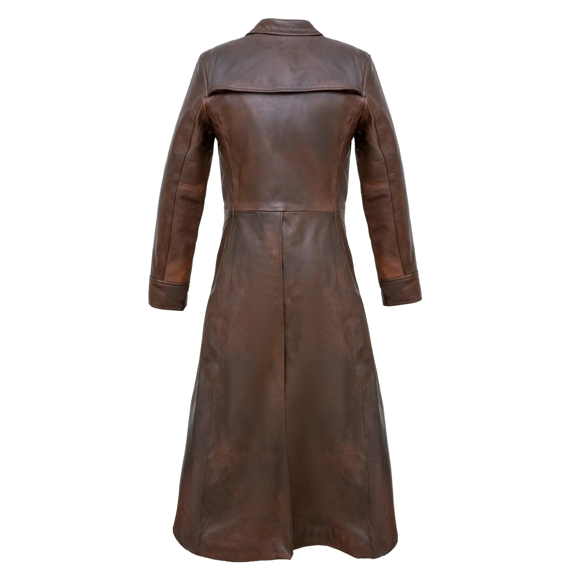 Matrix Neo Black Leather Trench Long Coat - Men's Long Trench Coat Gothic Style