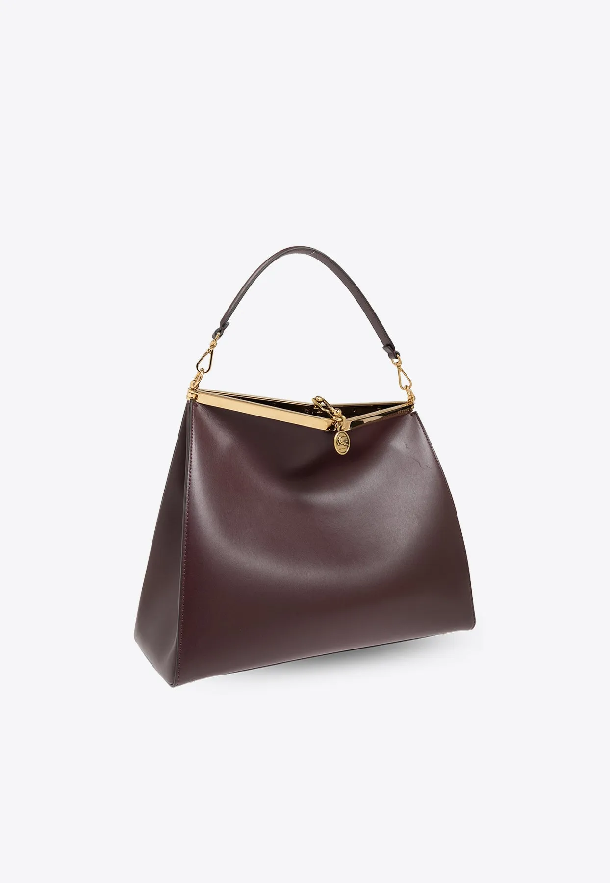 Medium Vela Leather Shoulder Bag