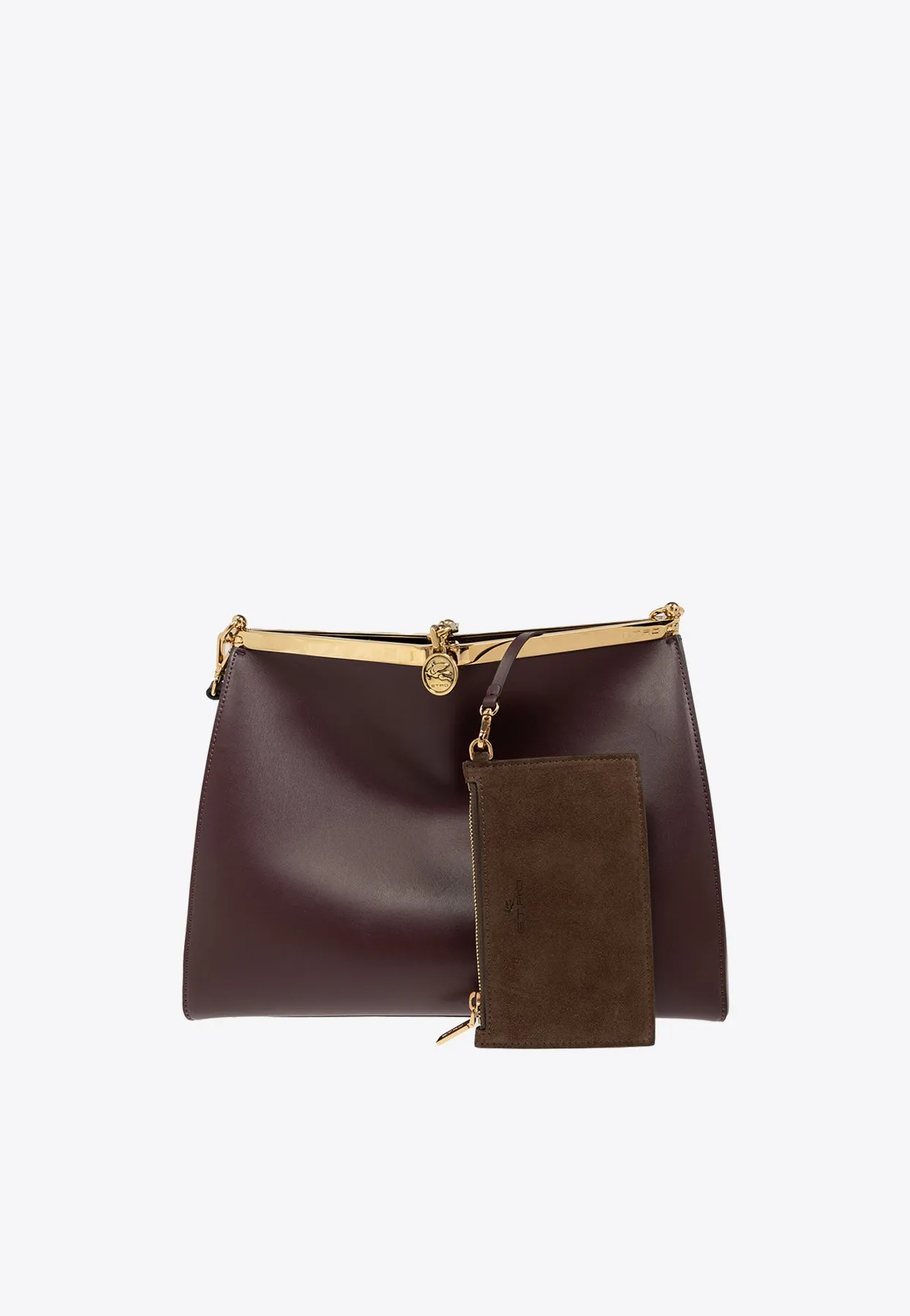 Medium Vela Leather Shoulder Bag