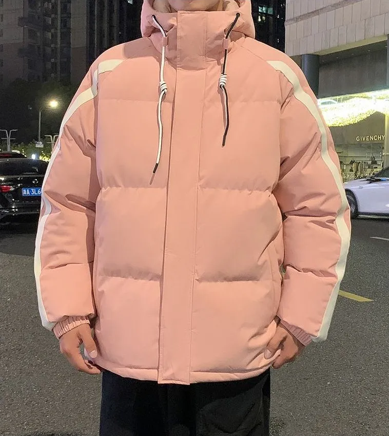 Men's Relaxed-fit Stain-resistant Hooded Puffer Jacket for Winter