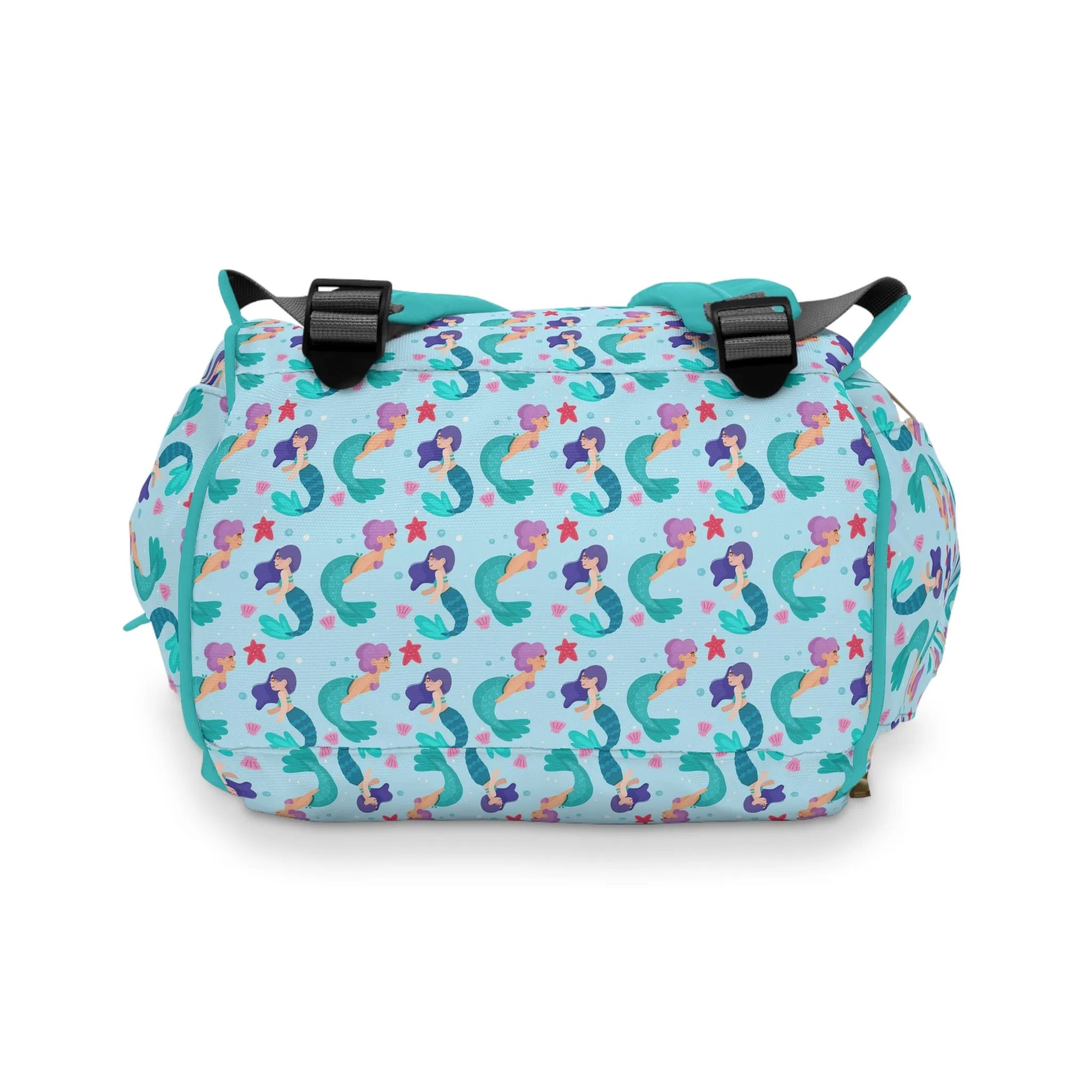 Mermaid Diaper Backpack - Magical & Multifunctional Nappy Bag with Ocean-Inspired Mermaid Patterns