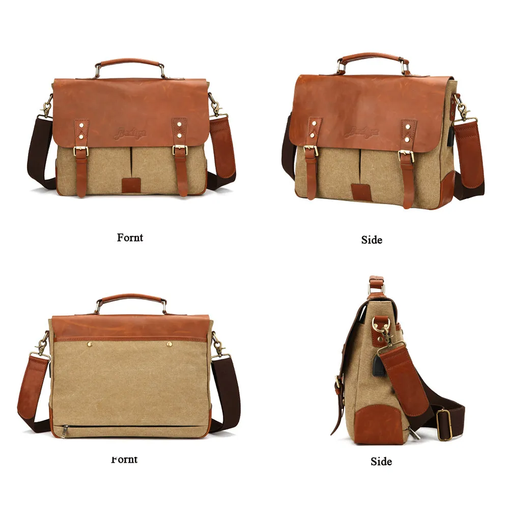 Messenger Bag | Briefcase <br> Genuine Leather | Canvas