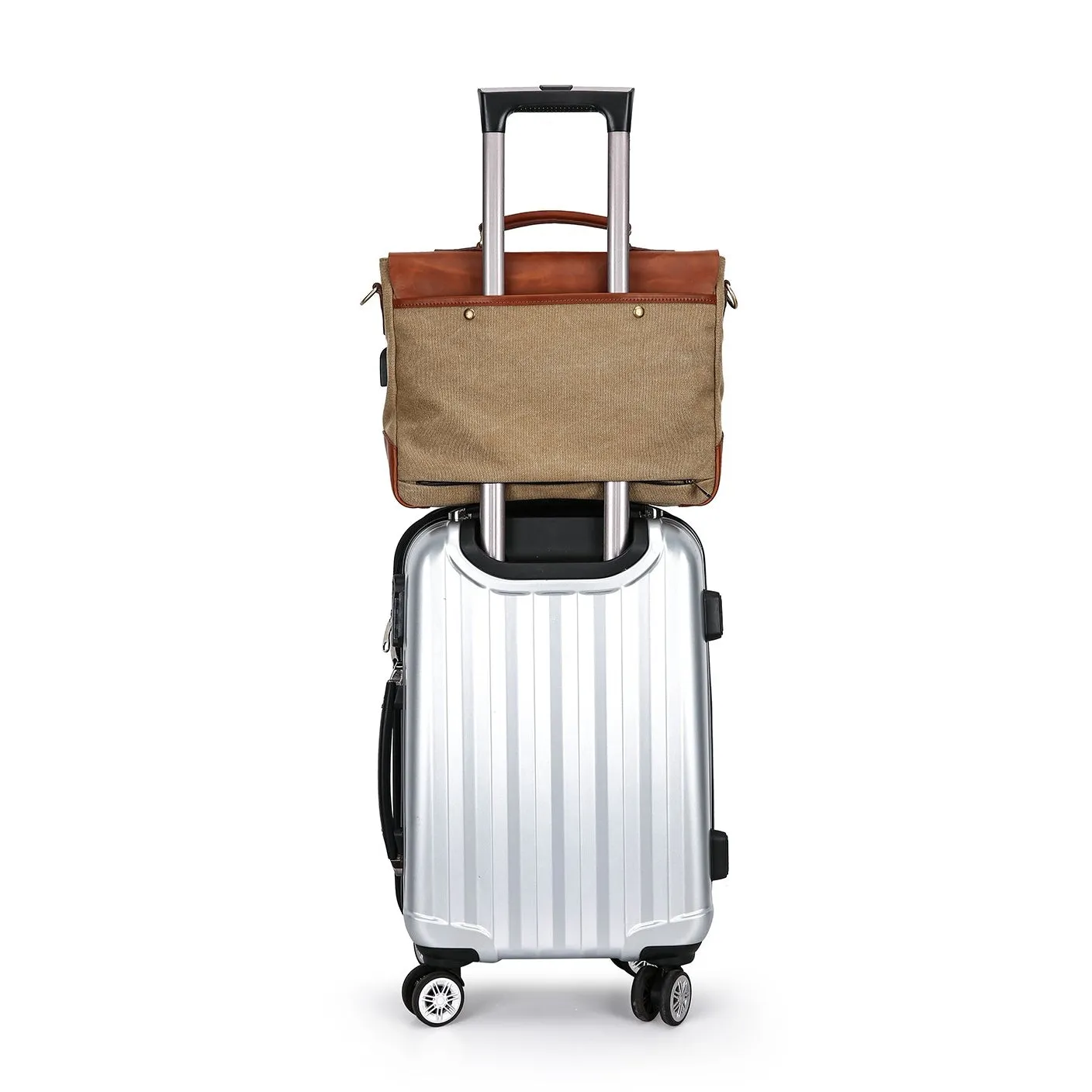 Messenger Bag | Briefcase <br> Genuine Leather | Canvas