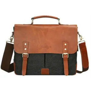 Messenger Bag | Briefcase <br> Genuine Leather | Canvas