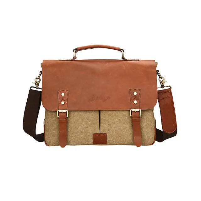 Messenger Bag | Briefcase <br> Genuine Leather | Canvas