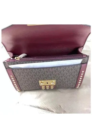 Michael Kors Rose Merlot Medium Flap Shoulder Messenger Bag - 35F1GX0L2B