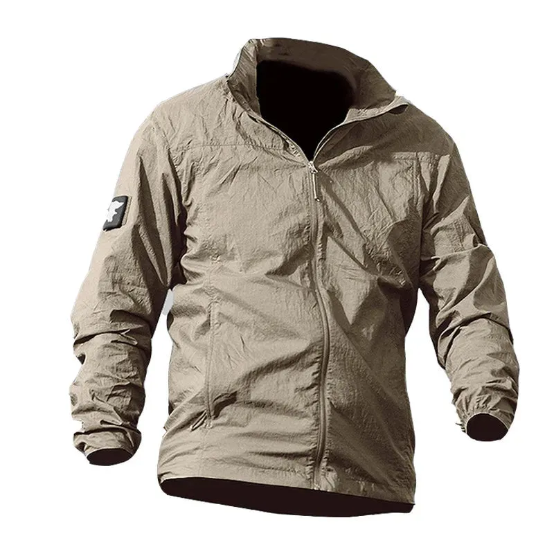 Military Quick Dry Jacket Men Summer Tactical Waterproof Jacket Men's Zipper Skin Coat Jackets Ultra Light Thin Casual Outwear