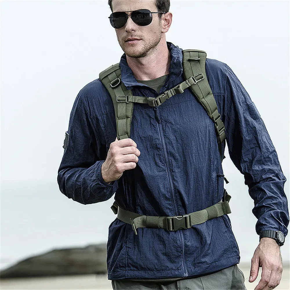 Military Quick Dry Jacket Men Summer Tactical Waterproof Jacket Men's Zipper Skin Coat Jackets Ultra Light Thin Casual Outwear