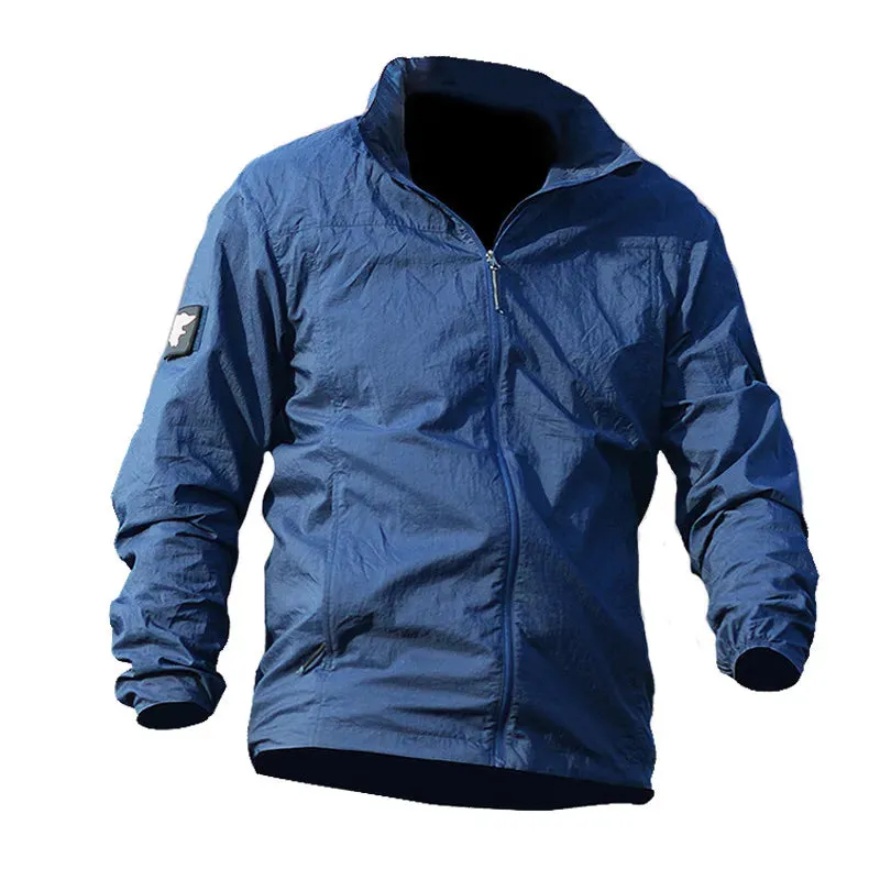 Military Quick Dry Jacket Men Summer Tactical Waterproof Jacket Men's Zipper Skin Coat Jackets Ultra Light Thin Casual Outwear