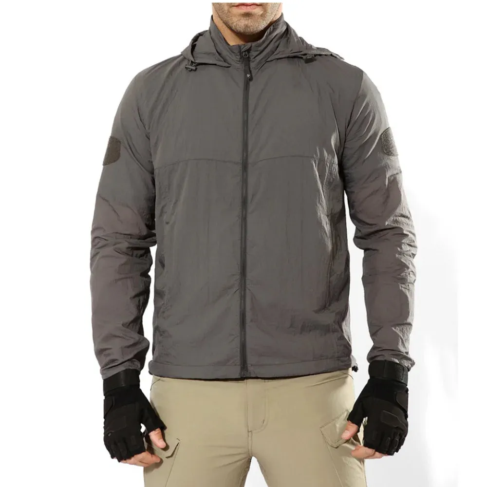 Military Quick Dry Jacket Men Summer Tactical Waterproof Jacket Men's Zipper Skin Coat Jackets Ultra Light Thin Casual Outwear