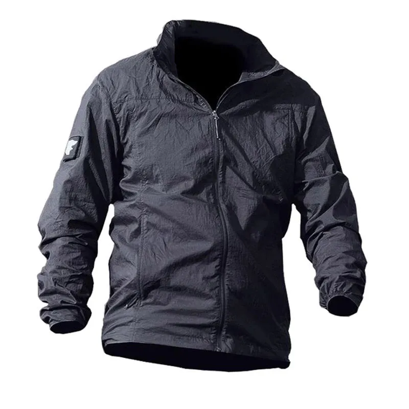 Military Quick Dry Jacket Men Summer Tactical Waterproof Jacket Men's Zipper Skin Coat Jackets Ultra Light Thin Casual Outwear