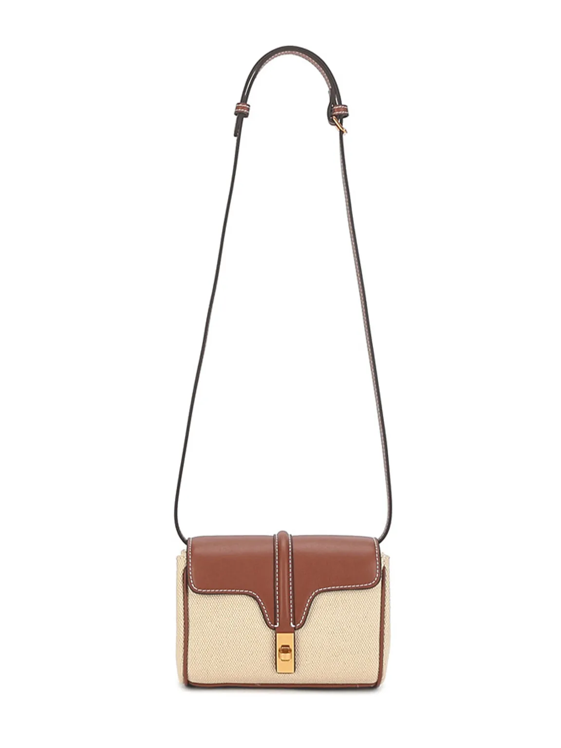 Mini Flap-top Messenger Bag Gold Hardware Crossbody Clutch