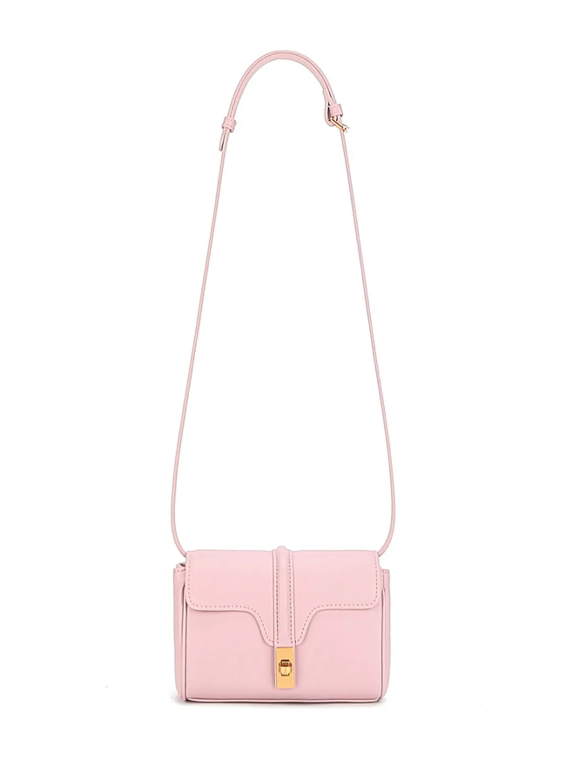 Mini Flap-top Messenger Bag Gold Hardware Crossbody Clutch