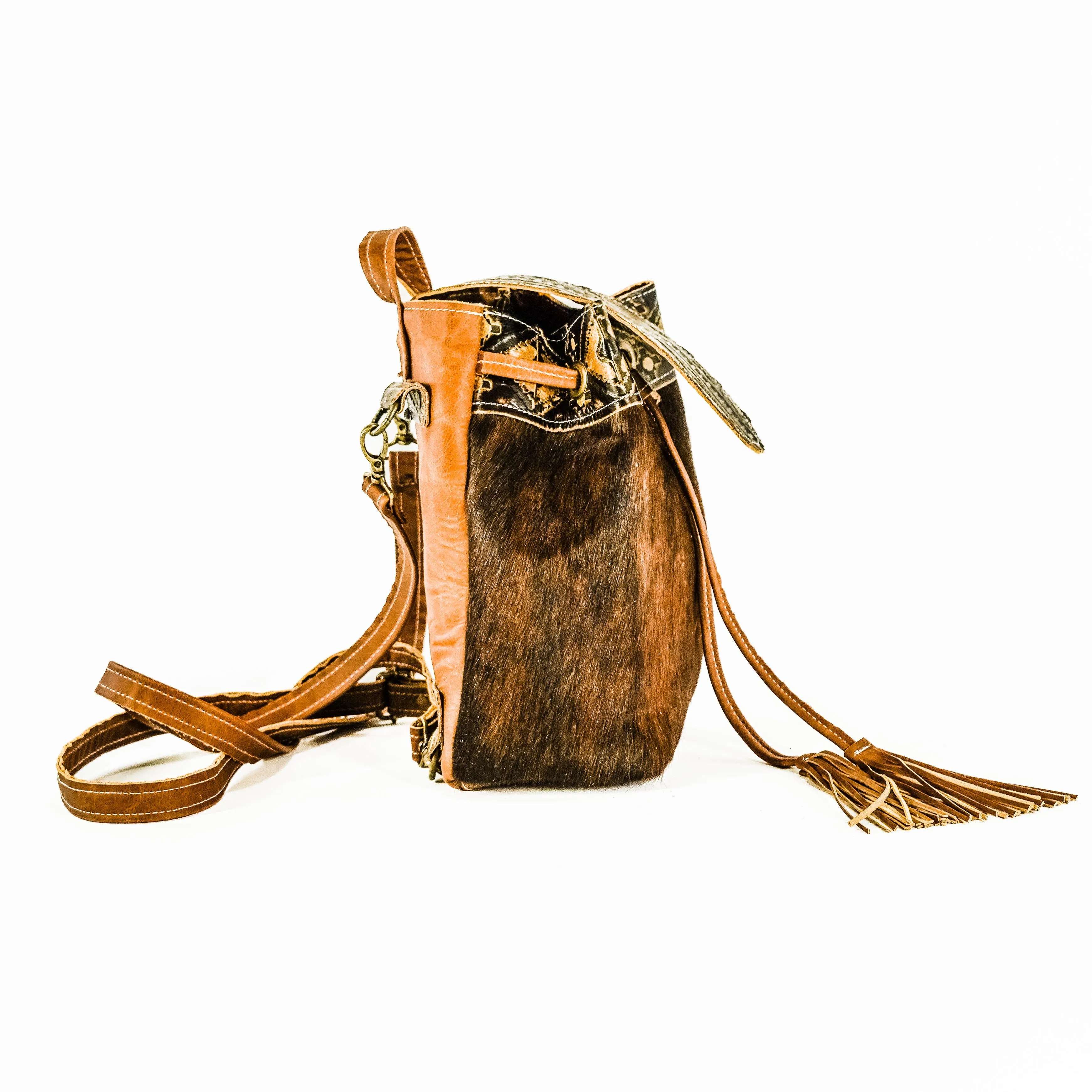 Mini Kelsea Backpack - Dark Brindle w/ Cowboy Navajo