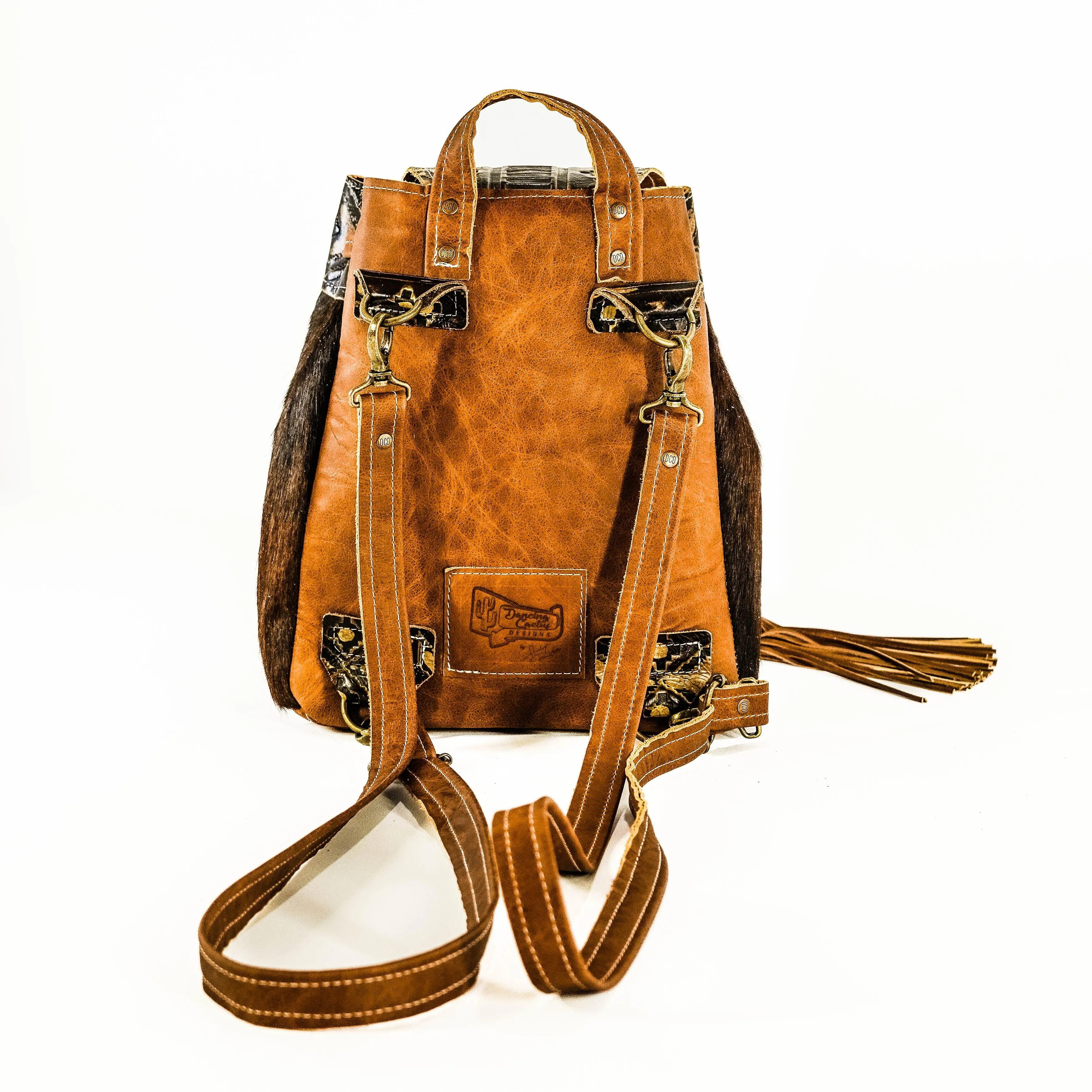 Mini Kelsea Backpack - Dark Brindle w/ Cowboy Navajo