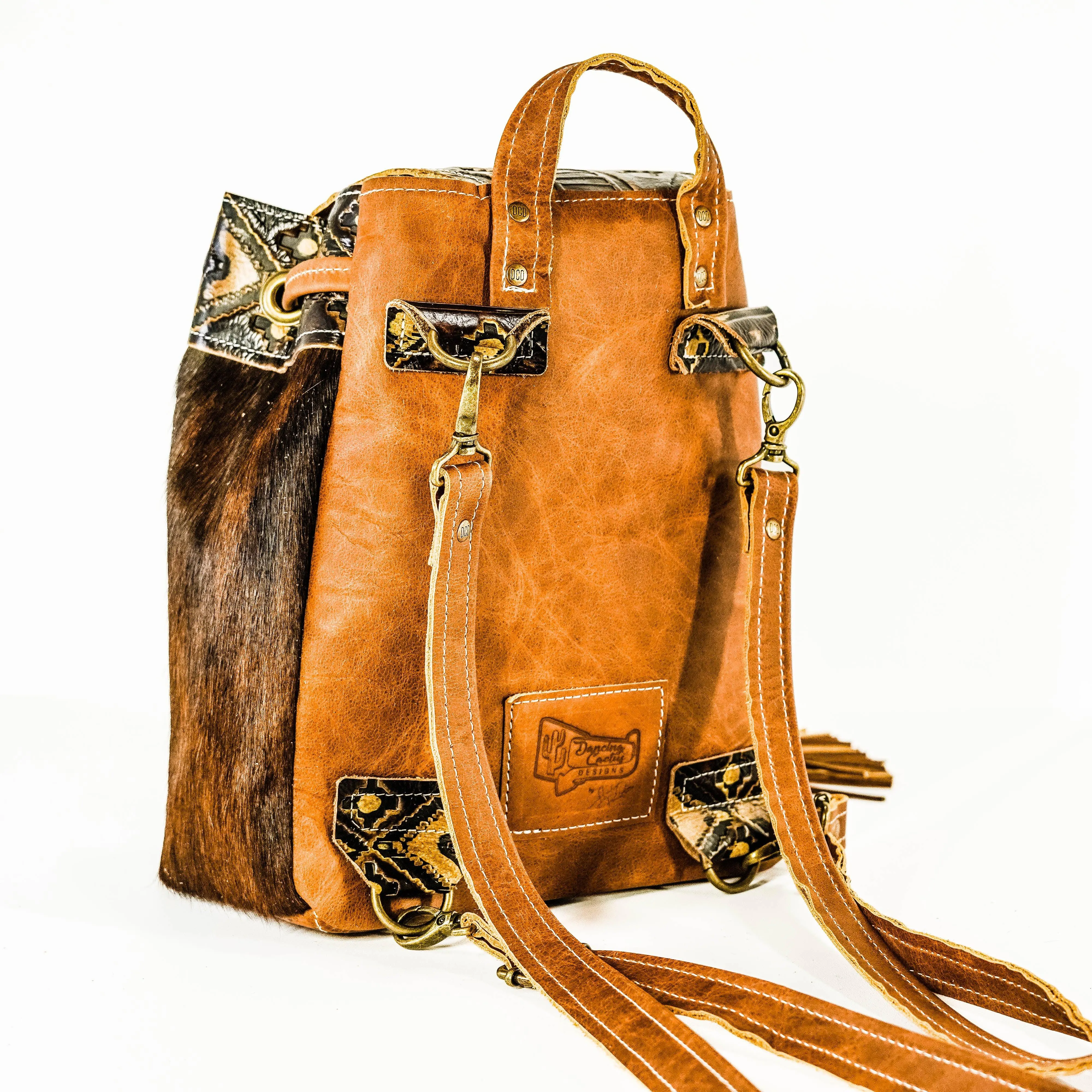 Mini Kelsea Backpack - Dark Brindle w/ Cowboy Navajo