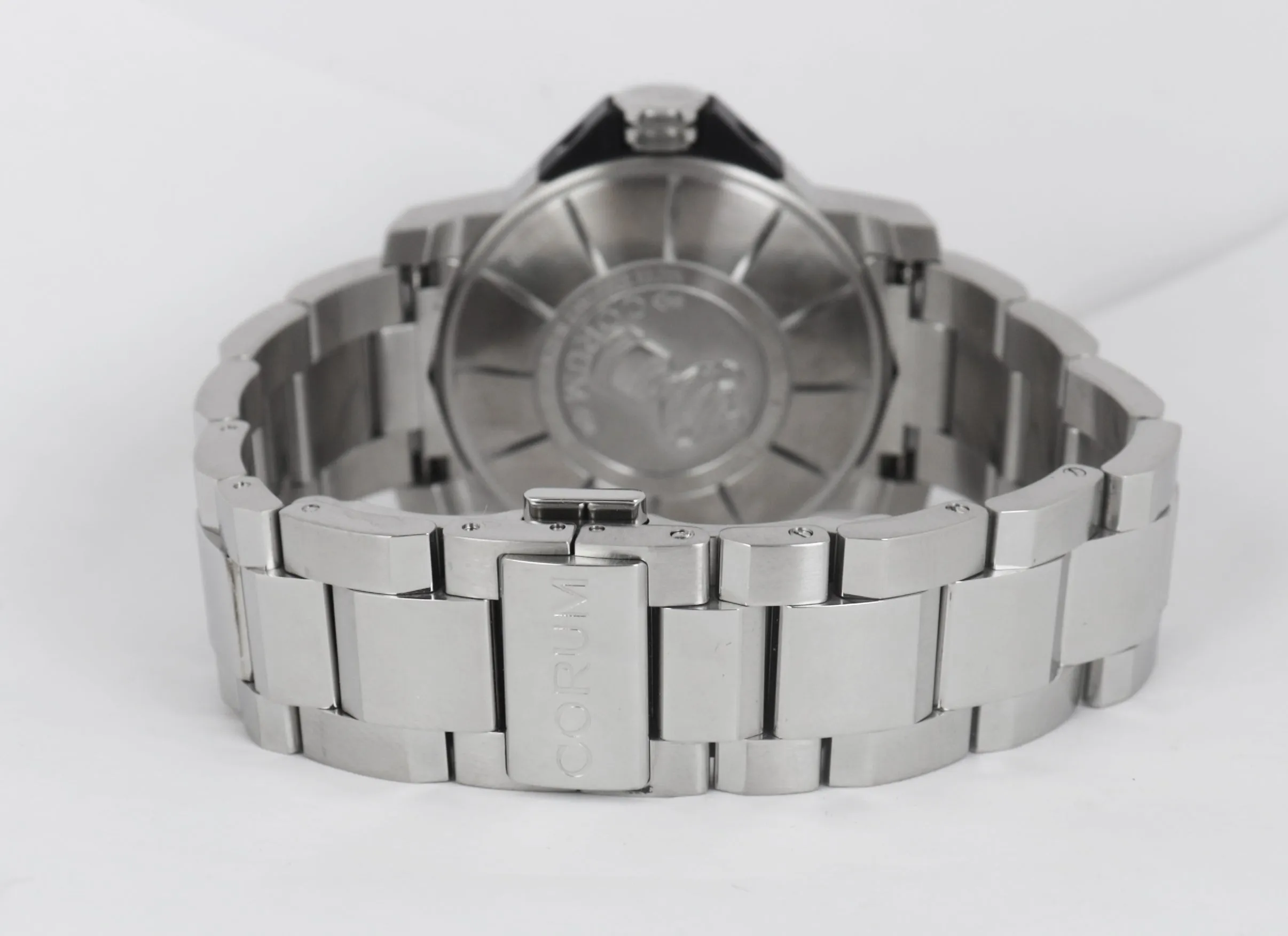 MINT Corum Admiral's Cup 40mm Black Arabic Stainless Steel 082.961.20 Mens Watch