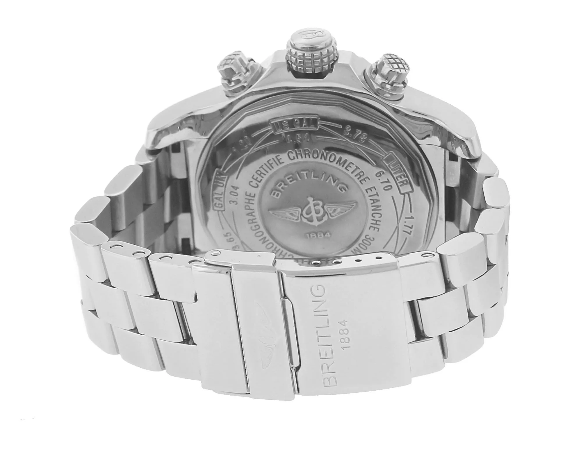 MINT Men's Breitling Super Avenger Chronograph White Arabic Steel A13370 48mm