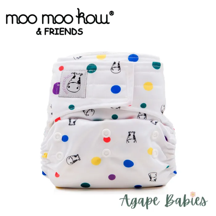 Moo Moo Kow Cloth Diaper One Size Aplix - Dot Dot